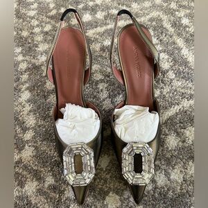 New Amina Muaddi Camelia Sling heels